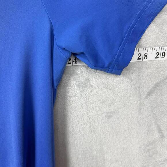 RLX Ralph Lauren Golf Polo Shirt Blue Wicking Tech Size M 1886 Fox Crest Sports - Picture 8 of 9
